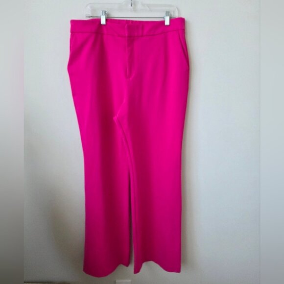 NWT ELOQUII | Magenta Pink Pants Stretchable Wide Leg Sz 16 - Picture 1 of 6